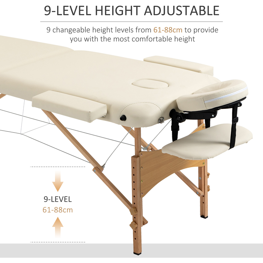 Portland Cream Foldable Wooden Massage Table Image 4