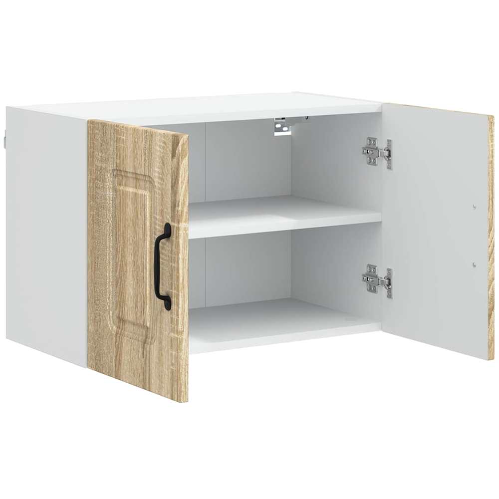 vidaXL Kalmar 2 Door Sonoma Oak Wall Mounted Kitchen Cabinet Set of 2 Image 4