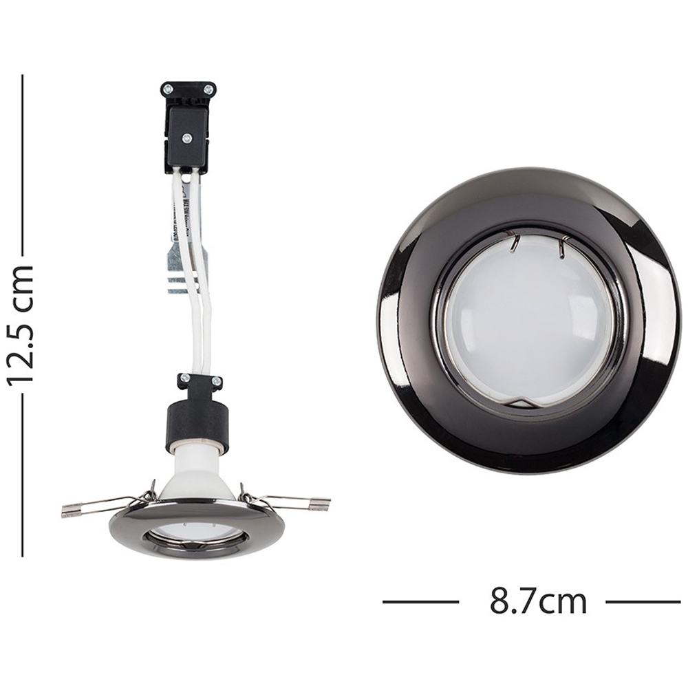 ValueLights Black Chrome Cool White LED Ceiling Downlight 6 Pack Image 6