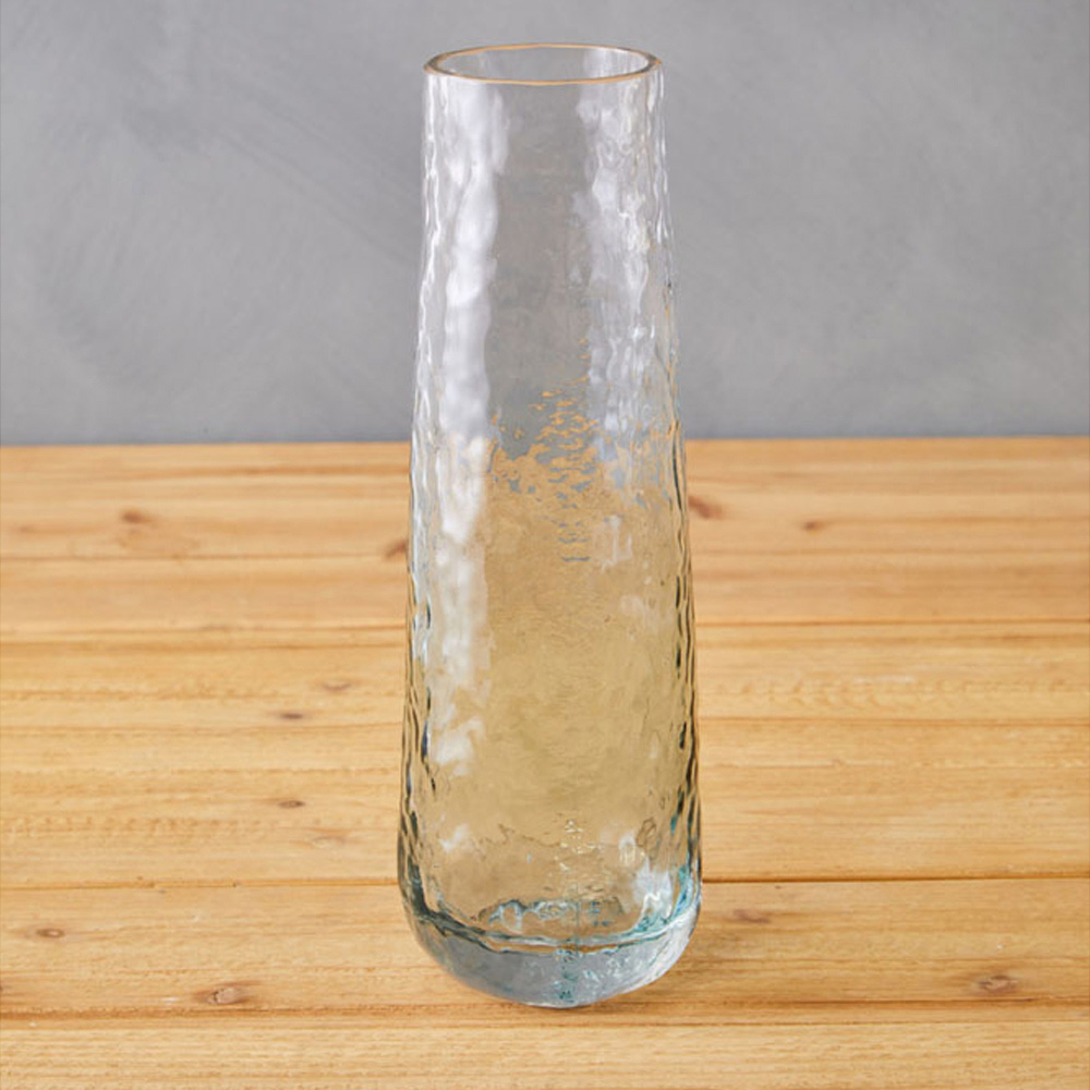 Premier Housewares Blue Brock Glass Vase Small Image 2