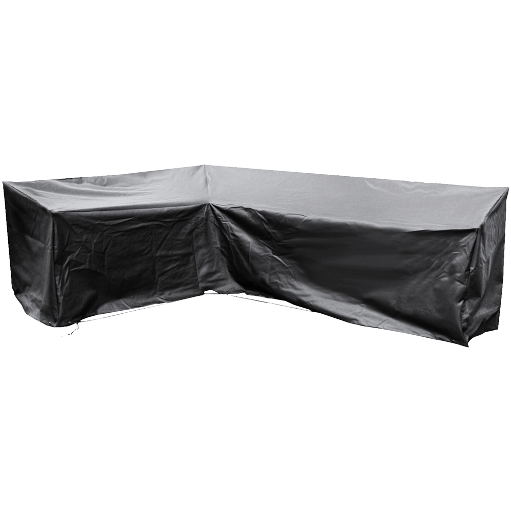 Cozy Bay EZBreathe Extra Large Left L Shape Black Sofa Cover Image 1