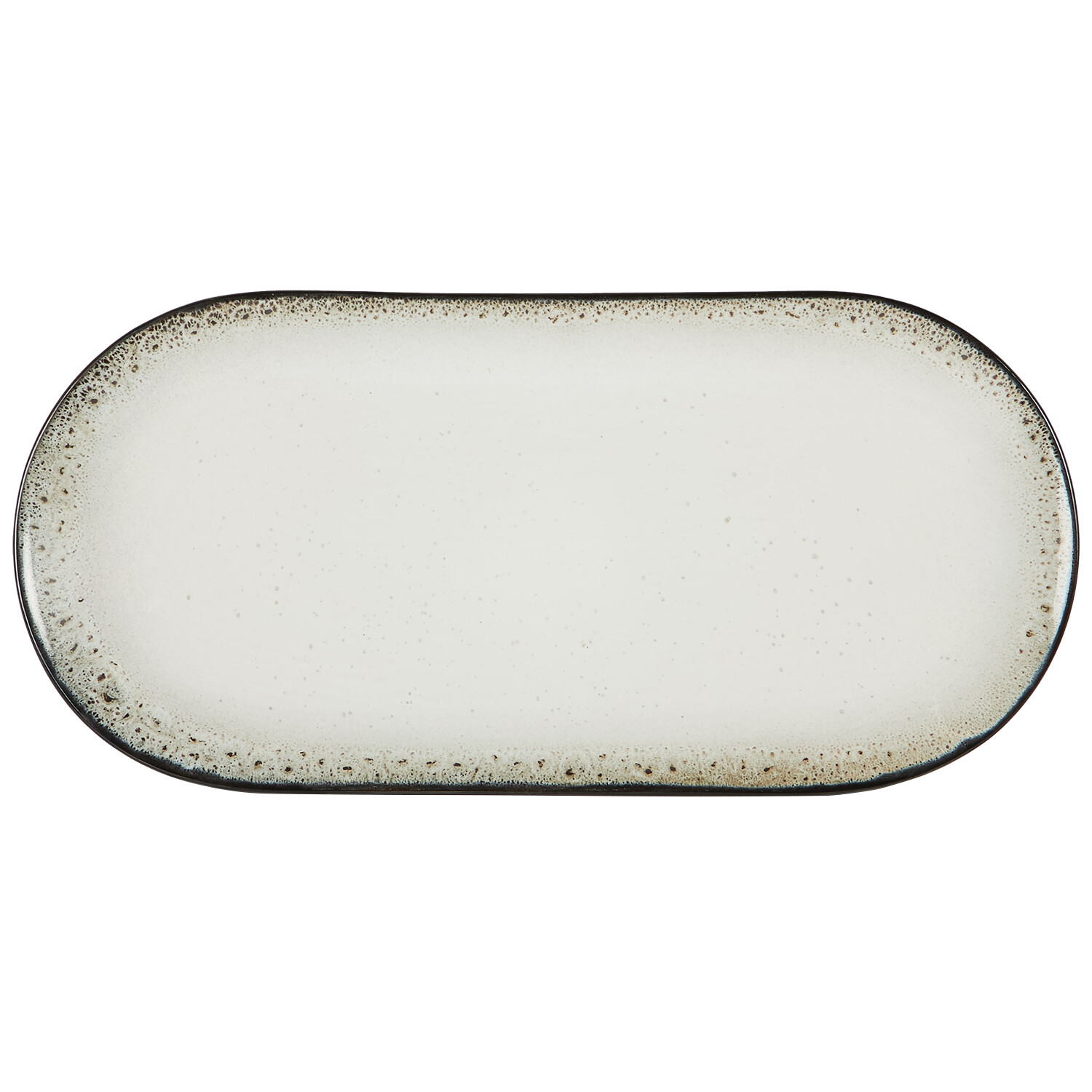 Kyanite Large Serving Platter - White and Black Image 1