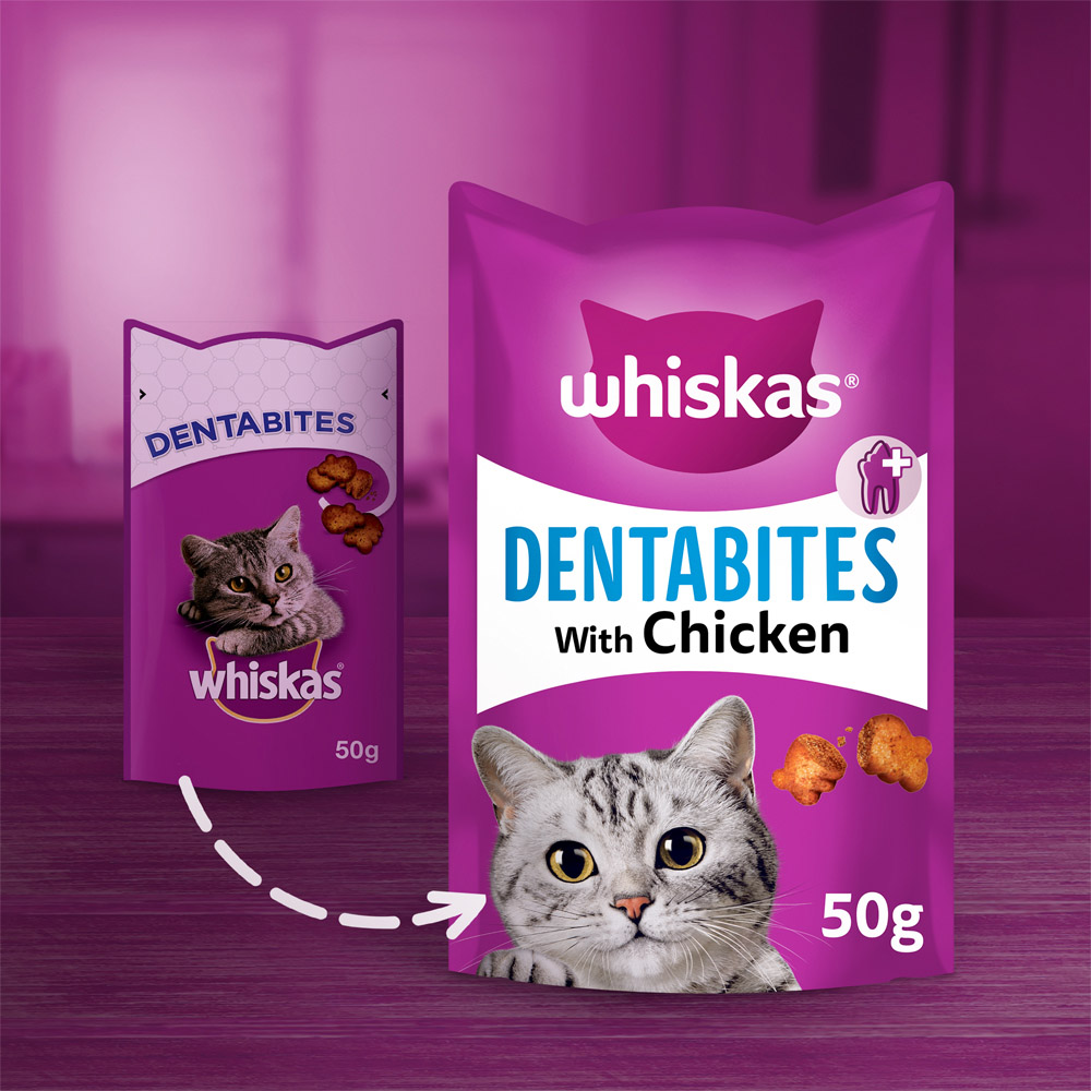 Whiskas Dentabites with Chicken Adult Cat Dental Treat Biscuits 50g Image 7