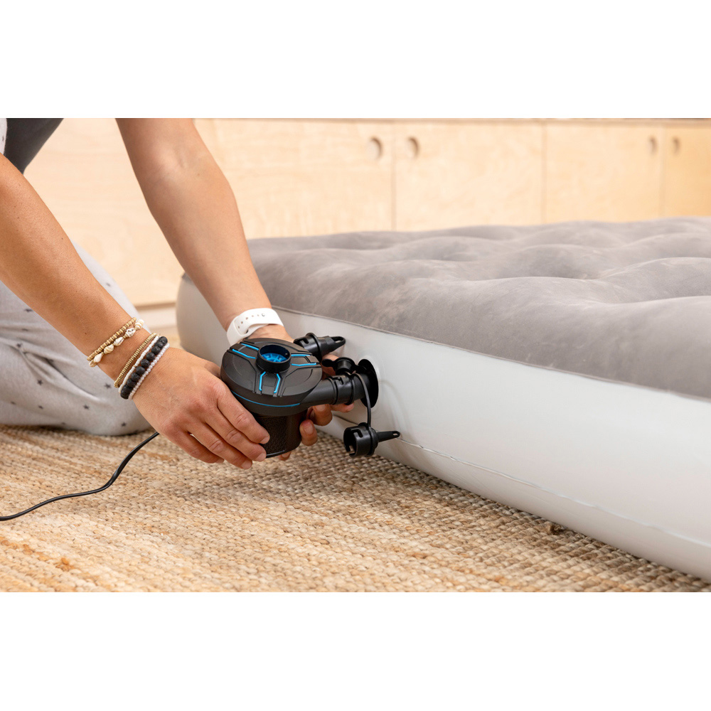 Bestway Double Flocked Inflatable Airbed with Handheld AC Pump Image 7