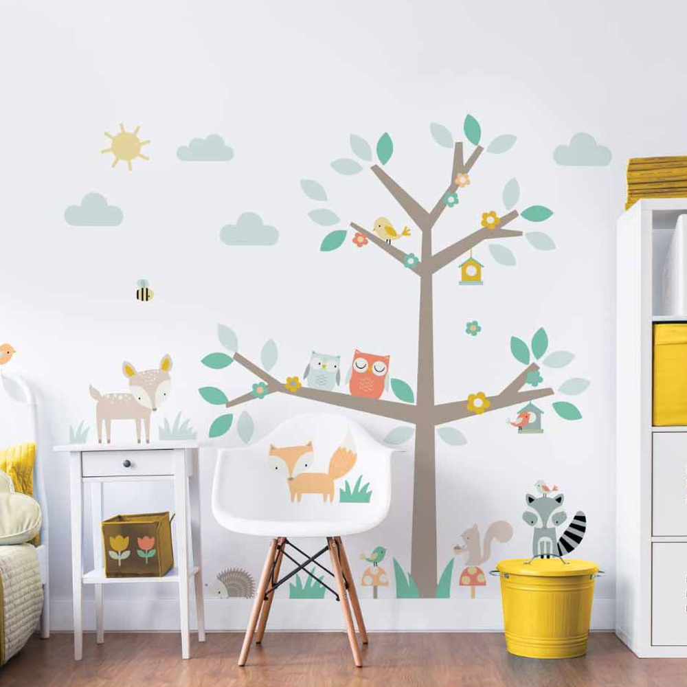 Walltastic Woodland Tree and Friends Large Character Wall Stickers Image 1