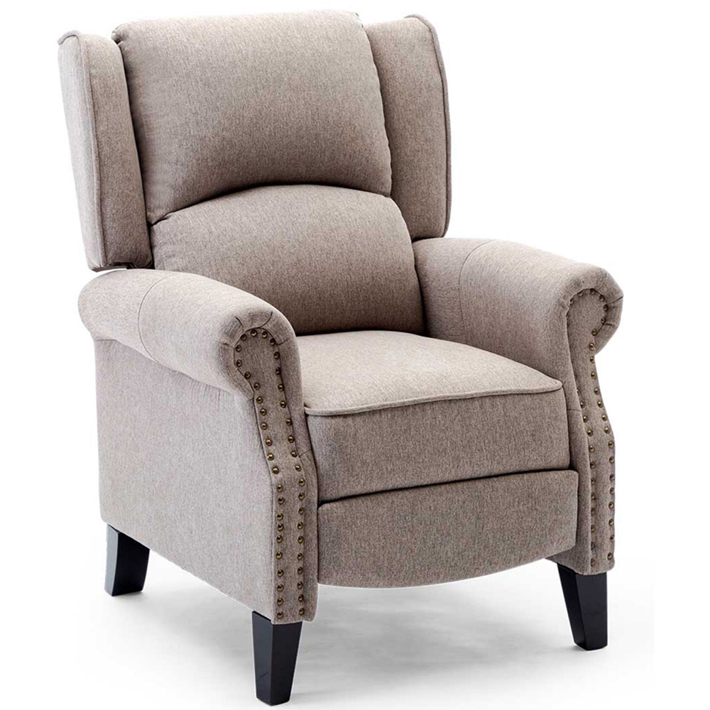 Furniture Online Charlotte Pumice Modern Pushback Recliner Chair Image 2