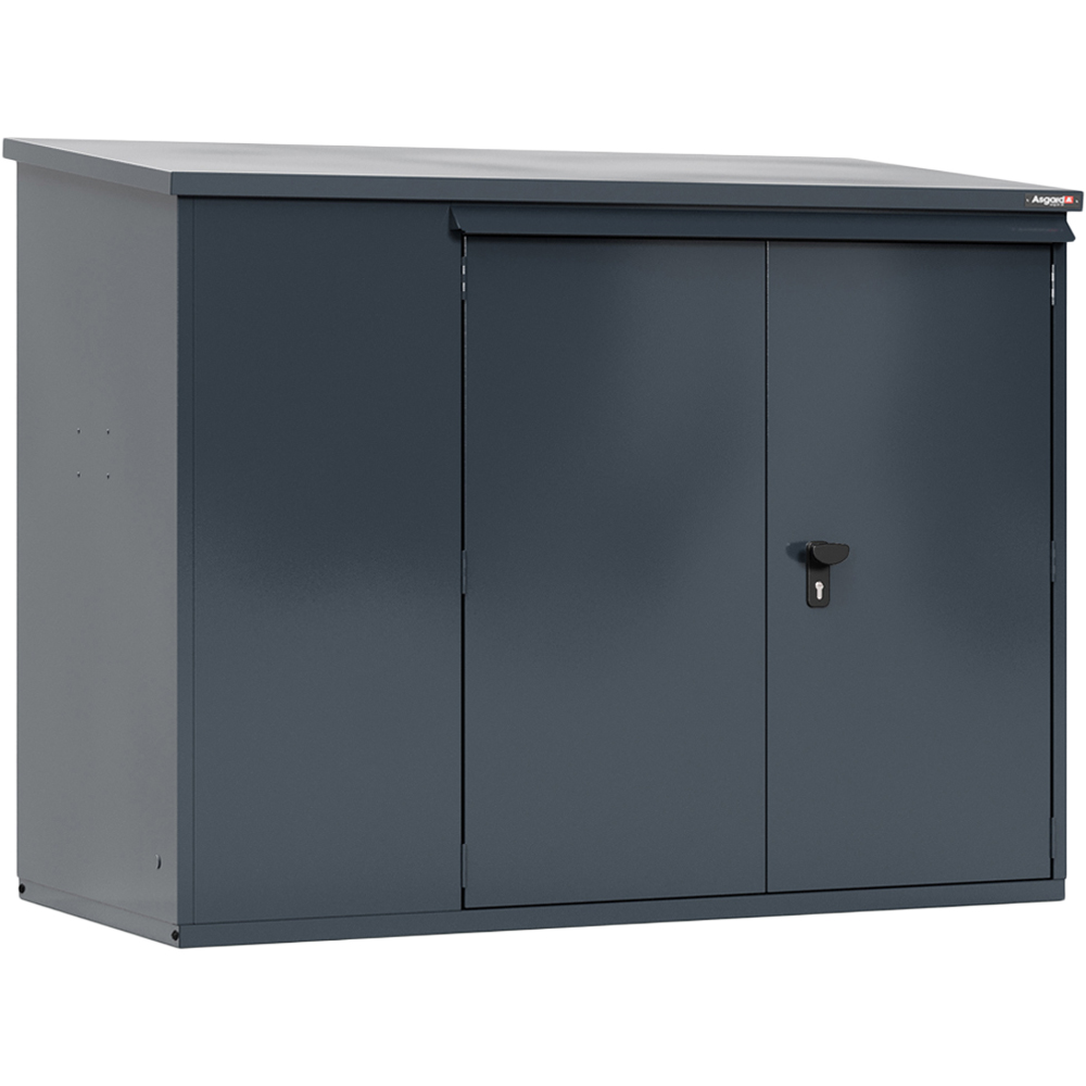 Asgard Addition 6 x 3ft Double Door Grey Caravan Storage Shed Image 1