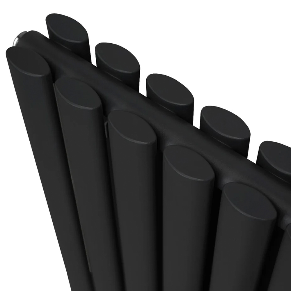 Monster Shop 2648BTU Black Oval Column Radiator and Valves 600 x 600mm Image 5