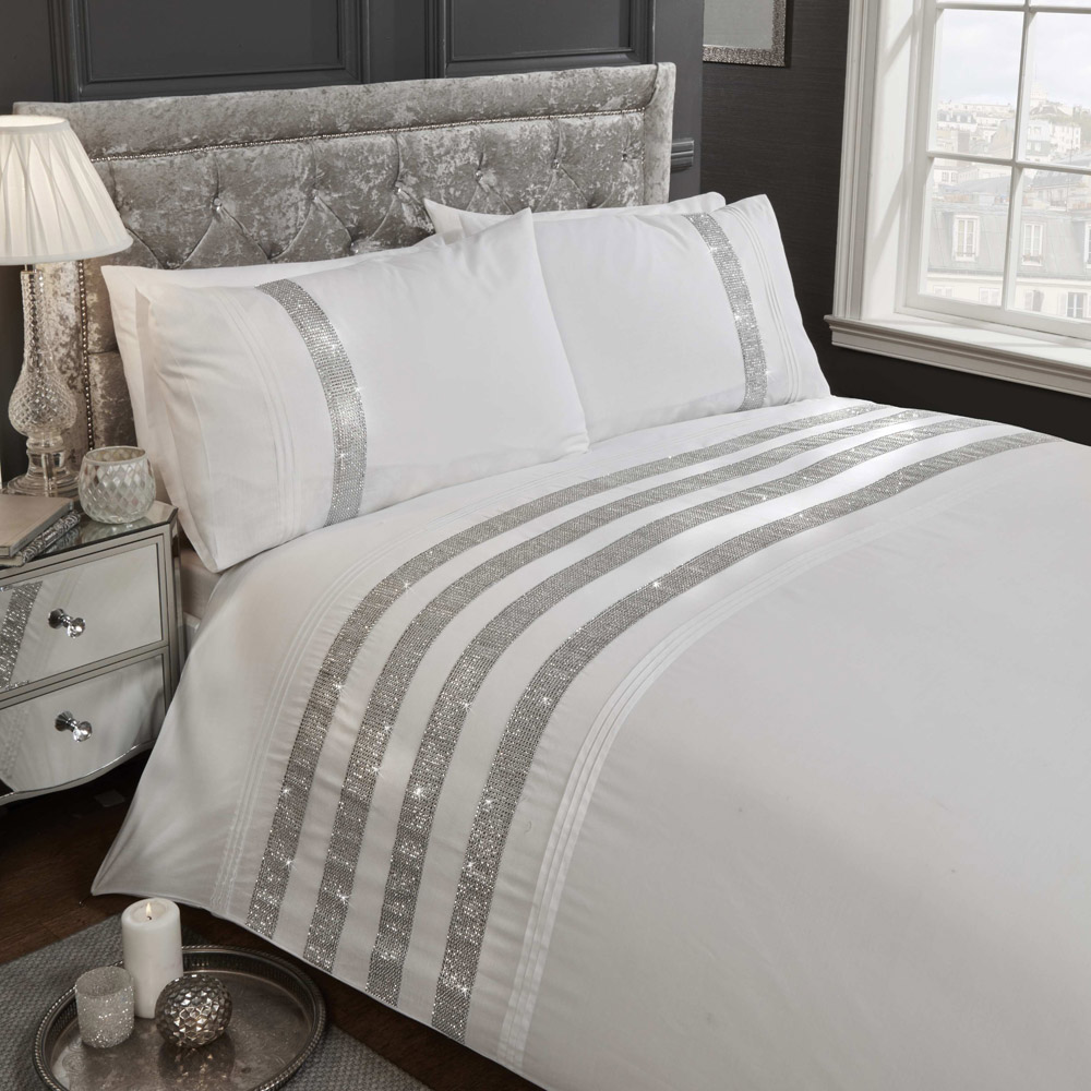 Rapport Home Carly Double White Duvet Set Image