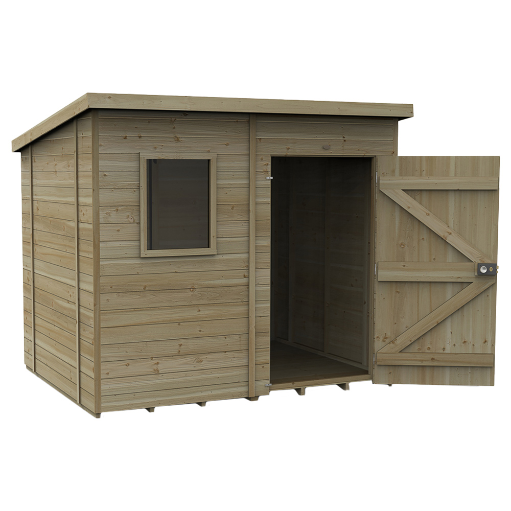 Forest Garden Timberdale 8 x 6ft Pressure Treated Pent Shed Image 3