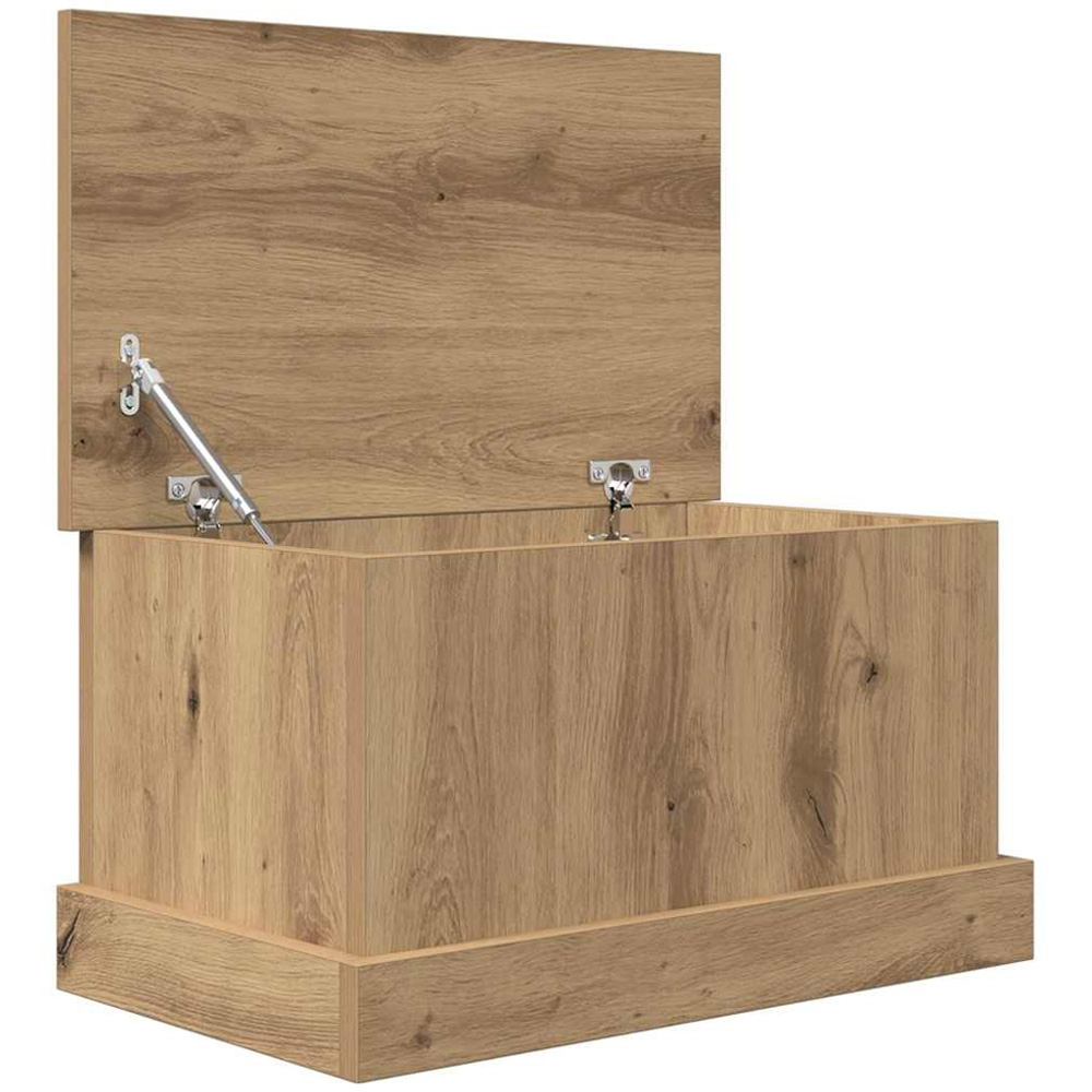 vidaXL Artisan Oak Storage Box with Lift Top Lid Image 6
