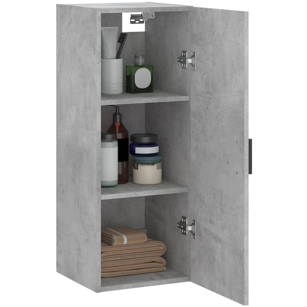 vidaXL Single Door Concrete Grey Wall Mounted Slim Cabinet Image 5