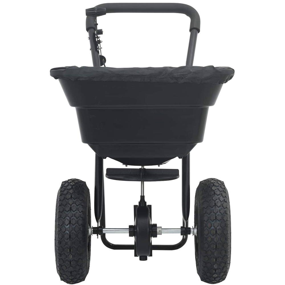 vidaXL Black PVC and Steel Push Lawn Spreader 29L Image 5