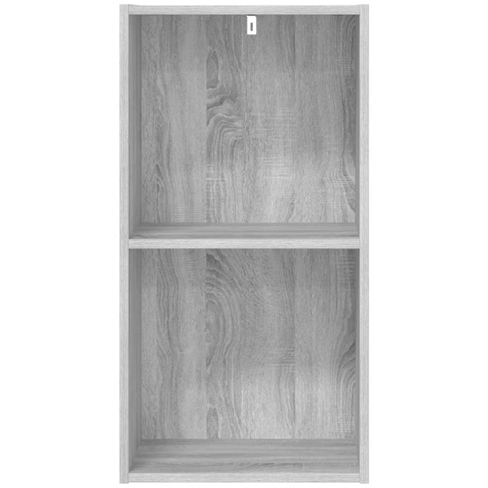 vidaXL 2 Shelf Grey Sonoma Small Bookcase Image 5