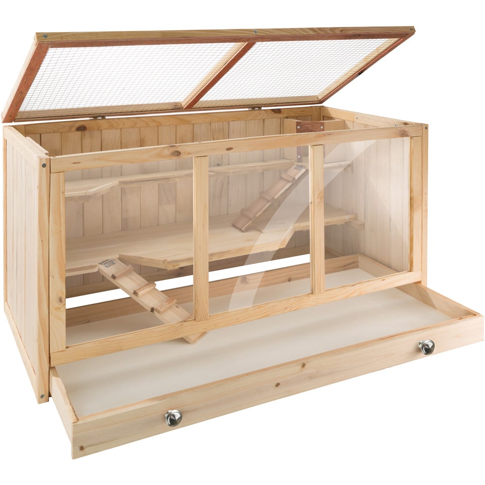 tectake Goldie Wooden Hamster Cage 95 x 50 x 50cm Image 3