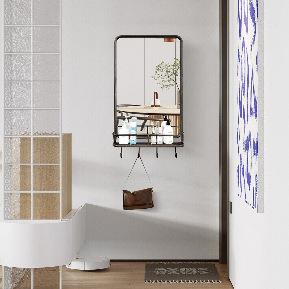 Costway Wall Mounted Rectangular Bathroom Mirror Image 4