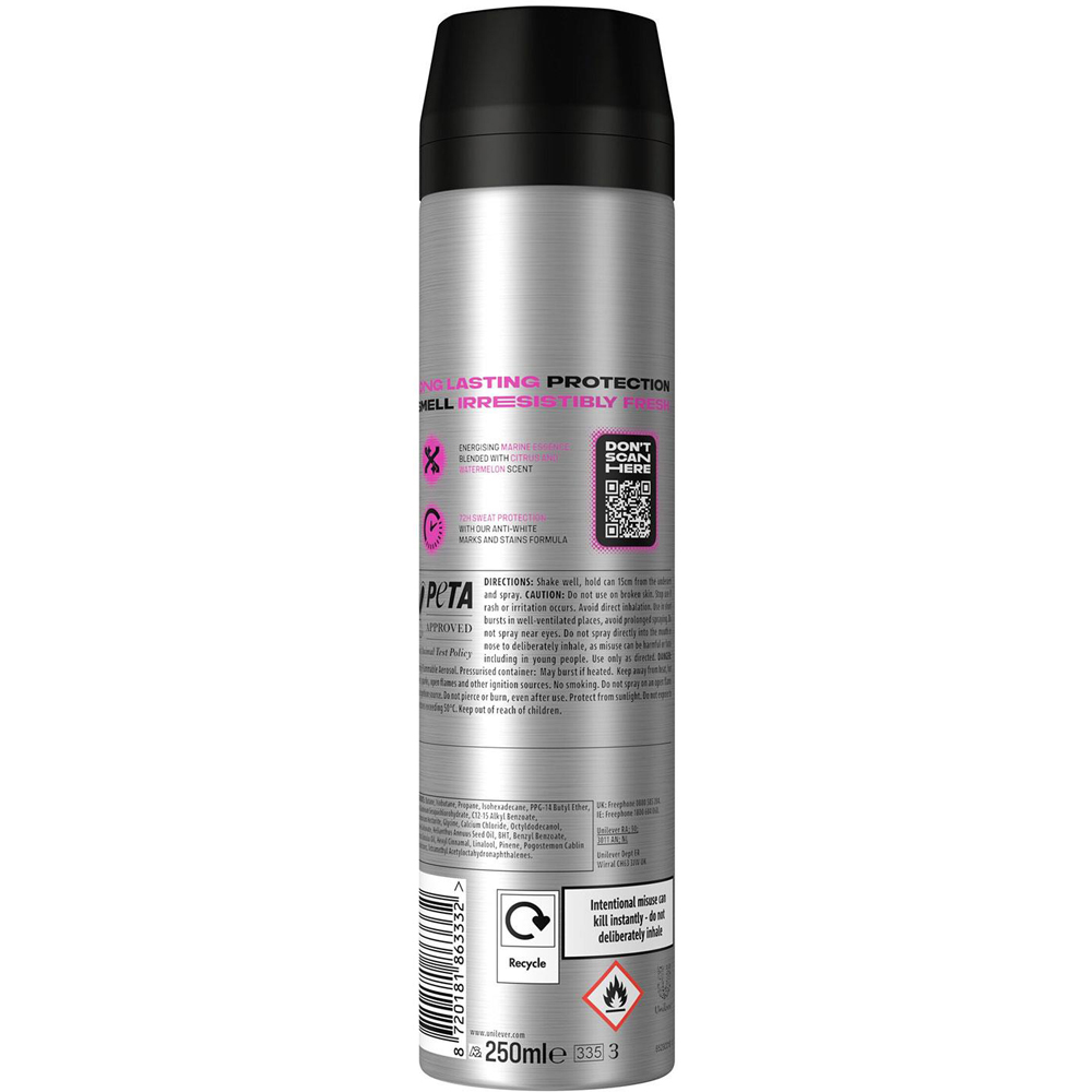 Lynx FIFA No. 10 72H Protection Antiperspirant Deodorant Spray 250ml 6 Pack Image 4