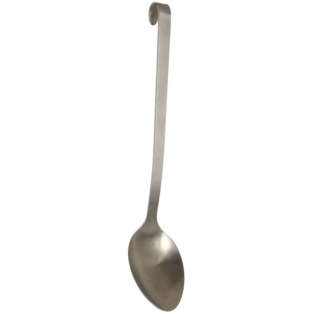 Wilko Stainless Steel Solid Spoon with Satin Finis h Image 1