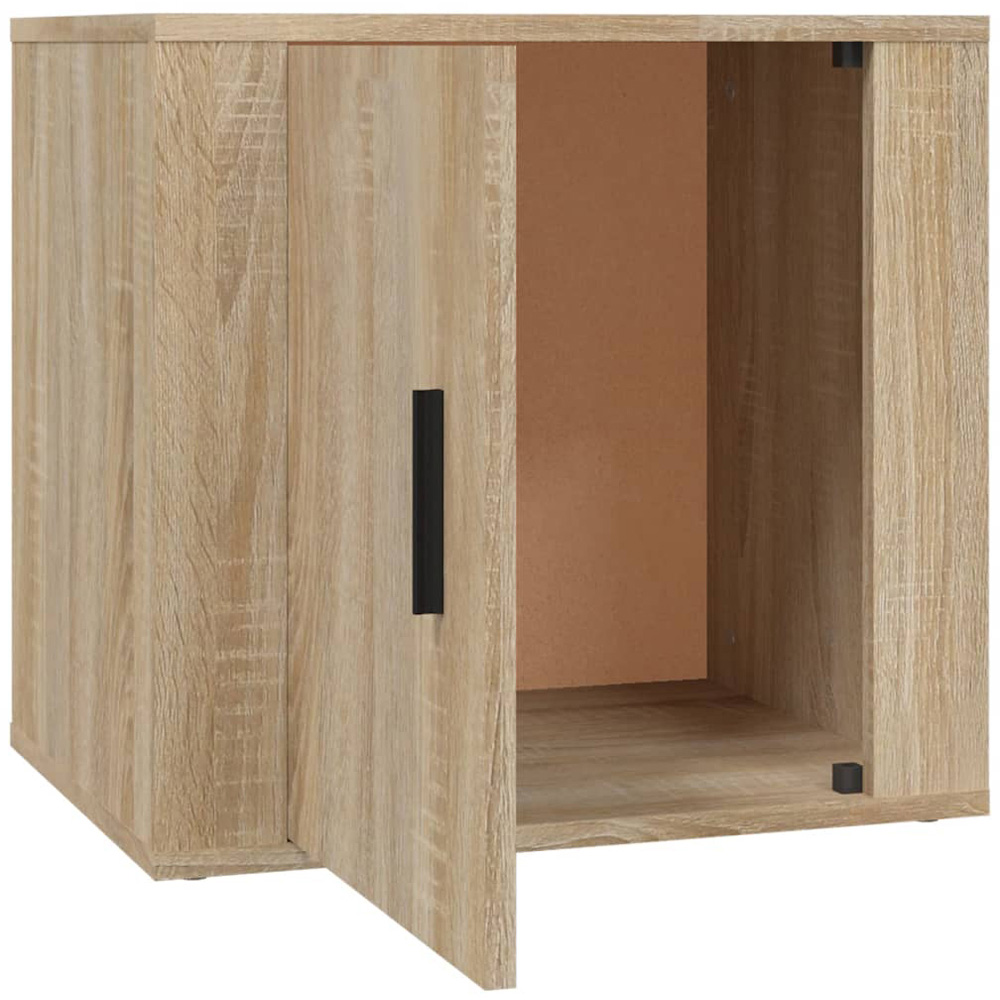 vidaXL Single Door Sonoma Oak Bedside Cabinet Set of 2 Image 5