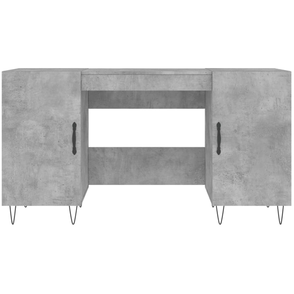 vidaXL 2 Door Computer Desk Concrete Grey Image 6