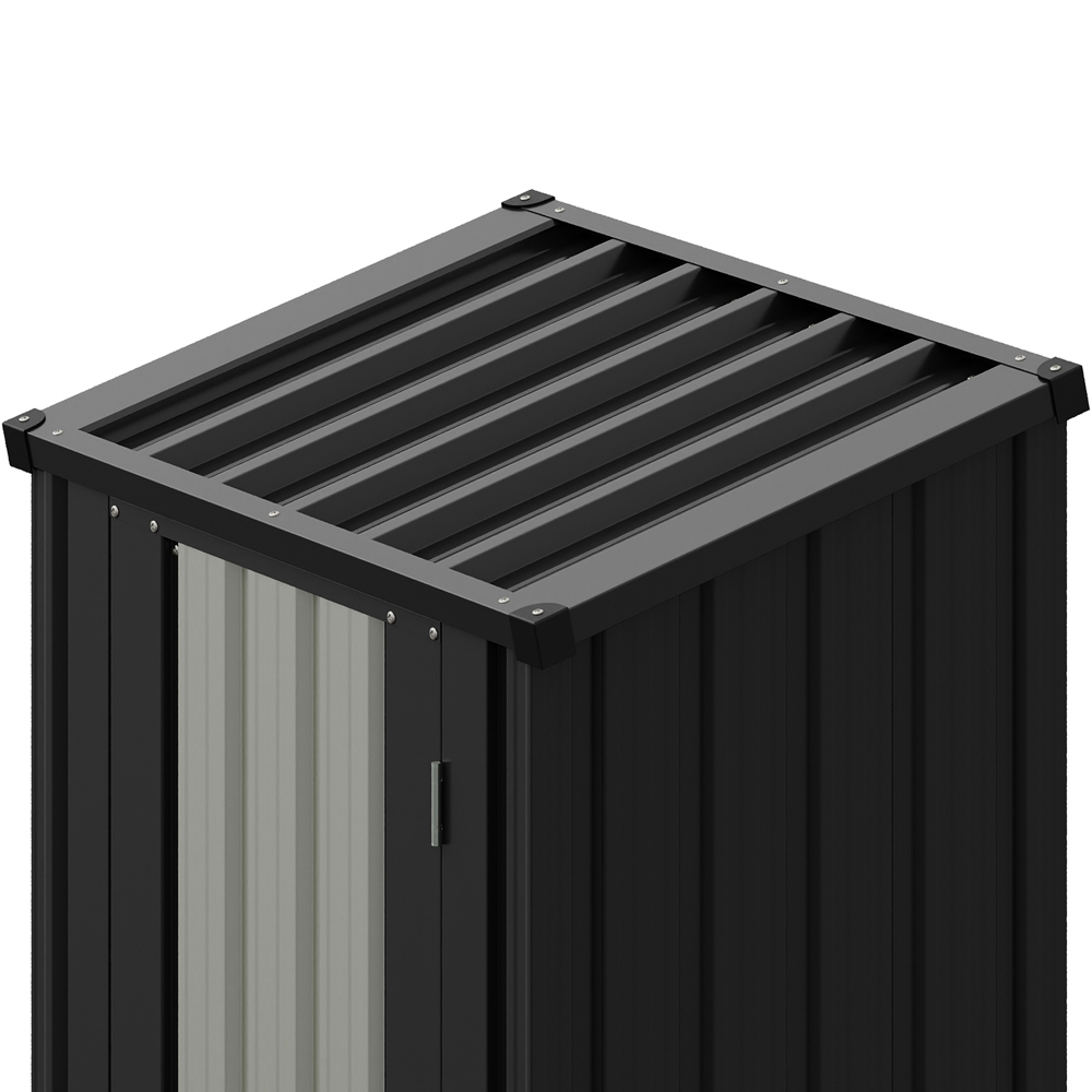 Living and Home 2.6 x 1.8ft Metal Pent Garden Tool Storage Shed Image 6