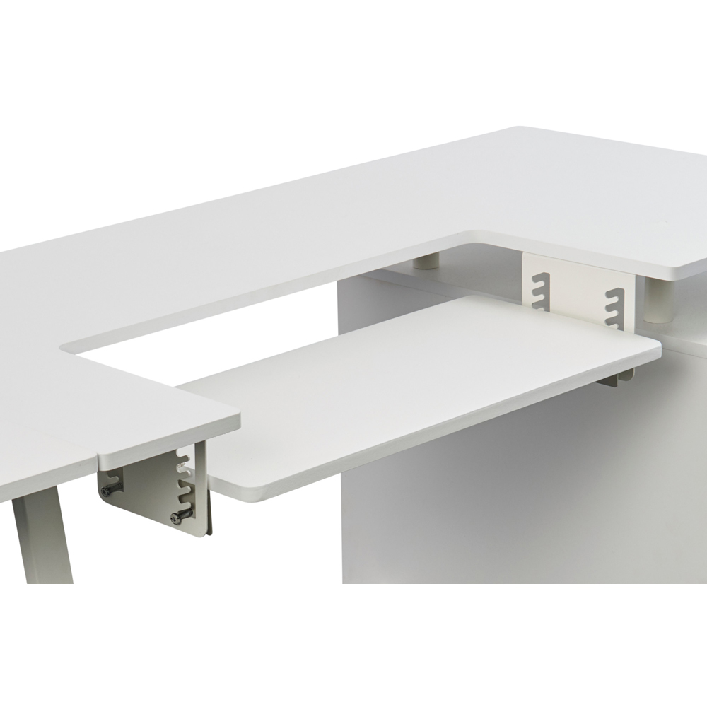 Sewing Online WC1011 3 Drawer White Large Sewing Table with Adjustable Platform Image 5