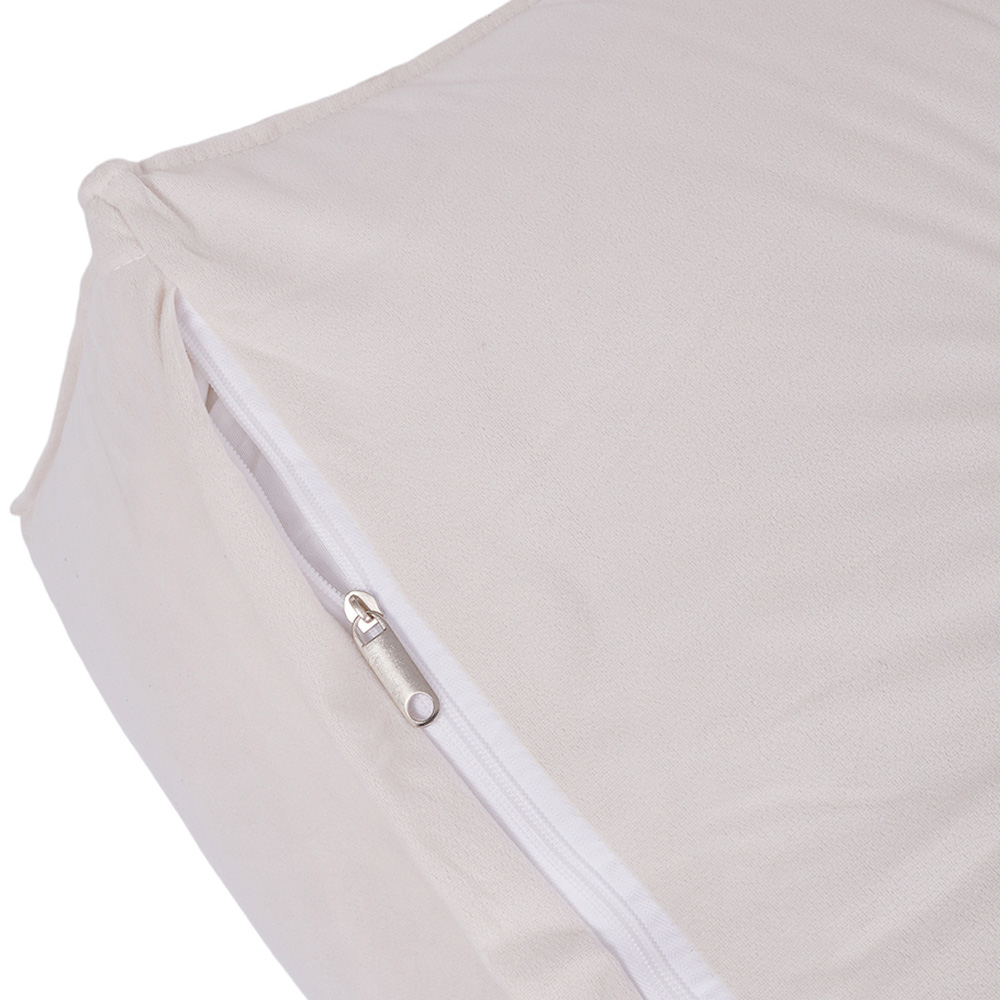 Living and Home White Chenille Wedge Headboard Pillow with Side Pocket 180 x 50cm Image 5