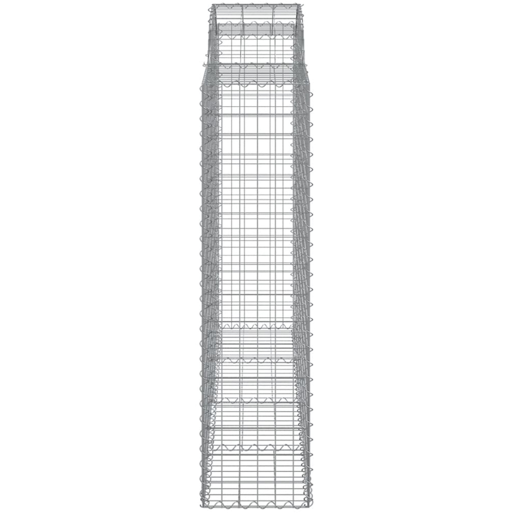 vidaXL Silver Galvanised Iron Arched Gabion Basket 200 x 50 x 160/180cm 30 Pack Image 3