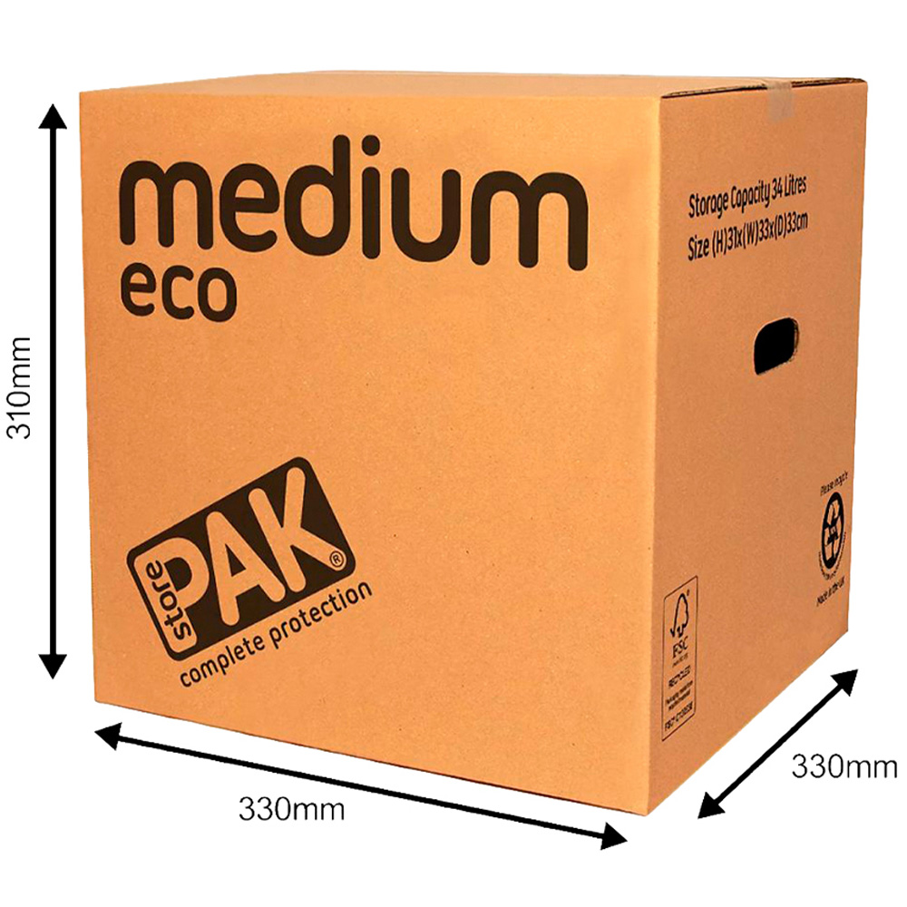 StorePAK 33L Medium Eco Cardboard Storage Box 20 Pack Image 9
