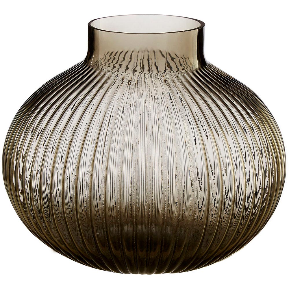Premier Housewares Brown Nullah Glass Vase Image 1