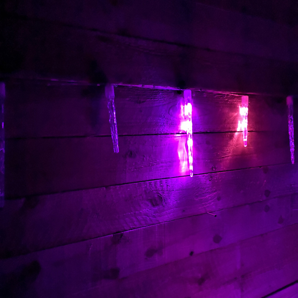 Premier 72 Rainbow LED Clear Cable Icicle String Light 6.9m Image 3