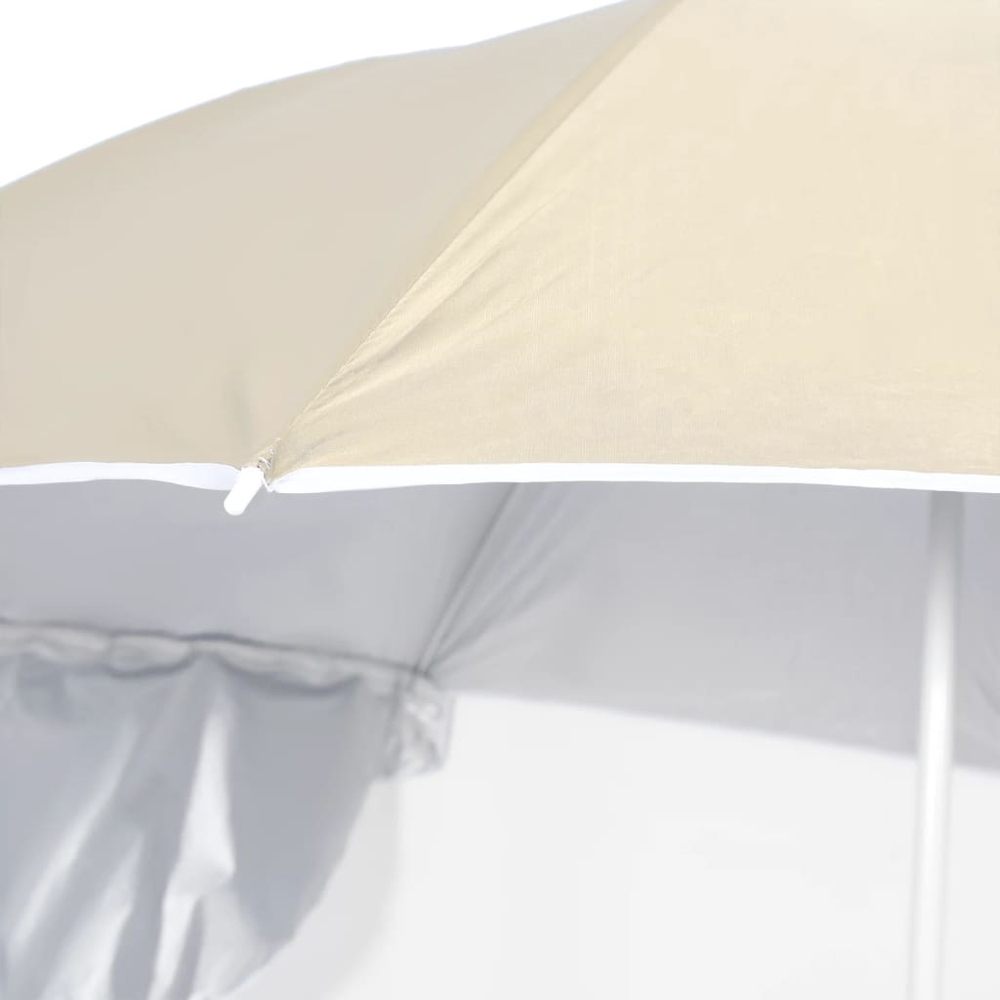 vidaXL Sand Beach Parasol with Side Walls 2.15m Image 4