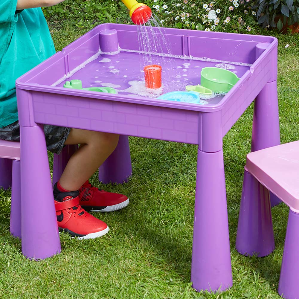 Liberty House Toys Purple Kids 5-in-1 Activity Table and Chairs Image 3