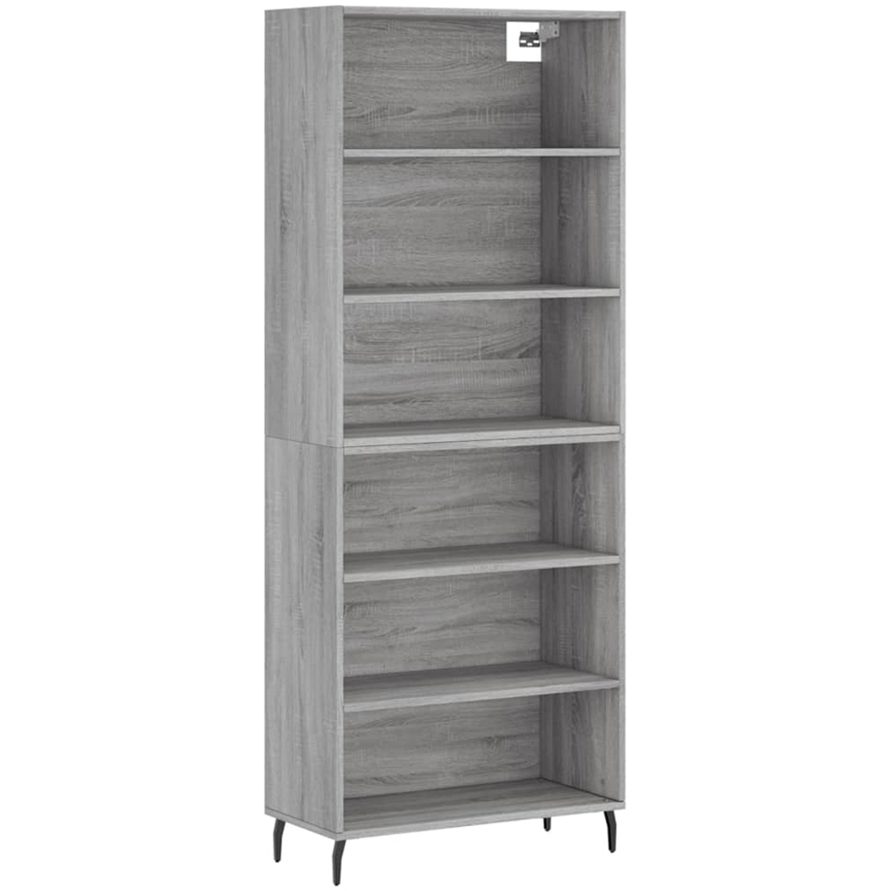 vidaXL 6 Shelf Grey Sonoma Highboard Image 2