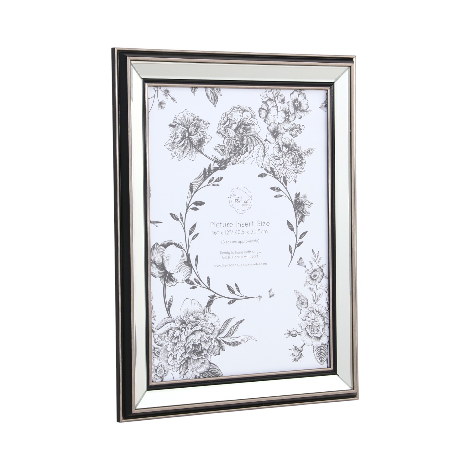 Mode Mirrored Photo Frame Silver 16 x 12in Image 3