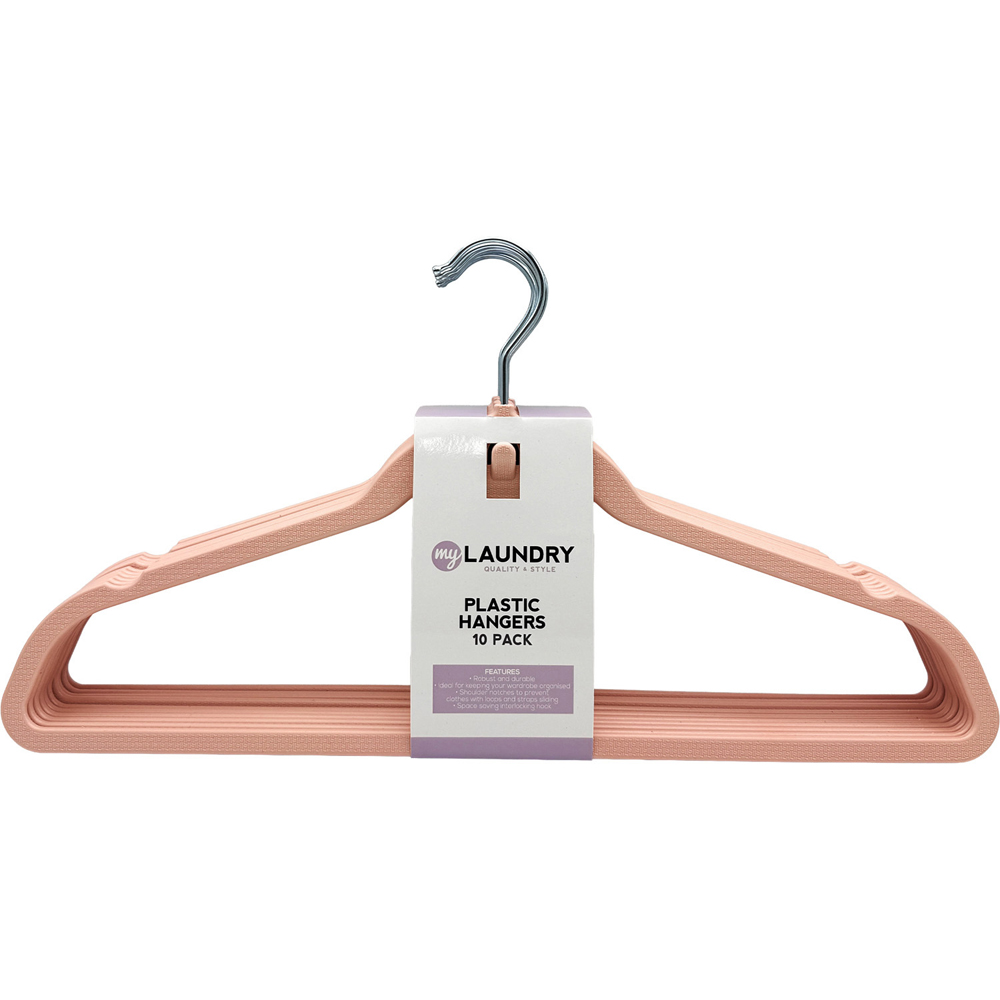 Pack of 10 My Laundry Plastic Hangers Image 7