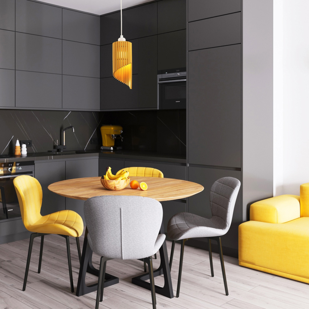 Happy Homewares Designer Satin Gold Tubular Bells Styled Pendant Shade Image 2