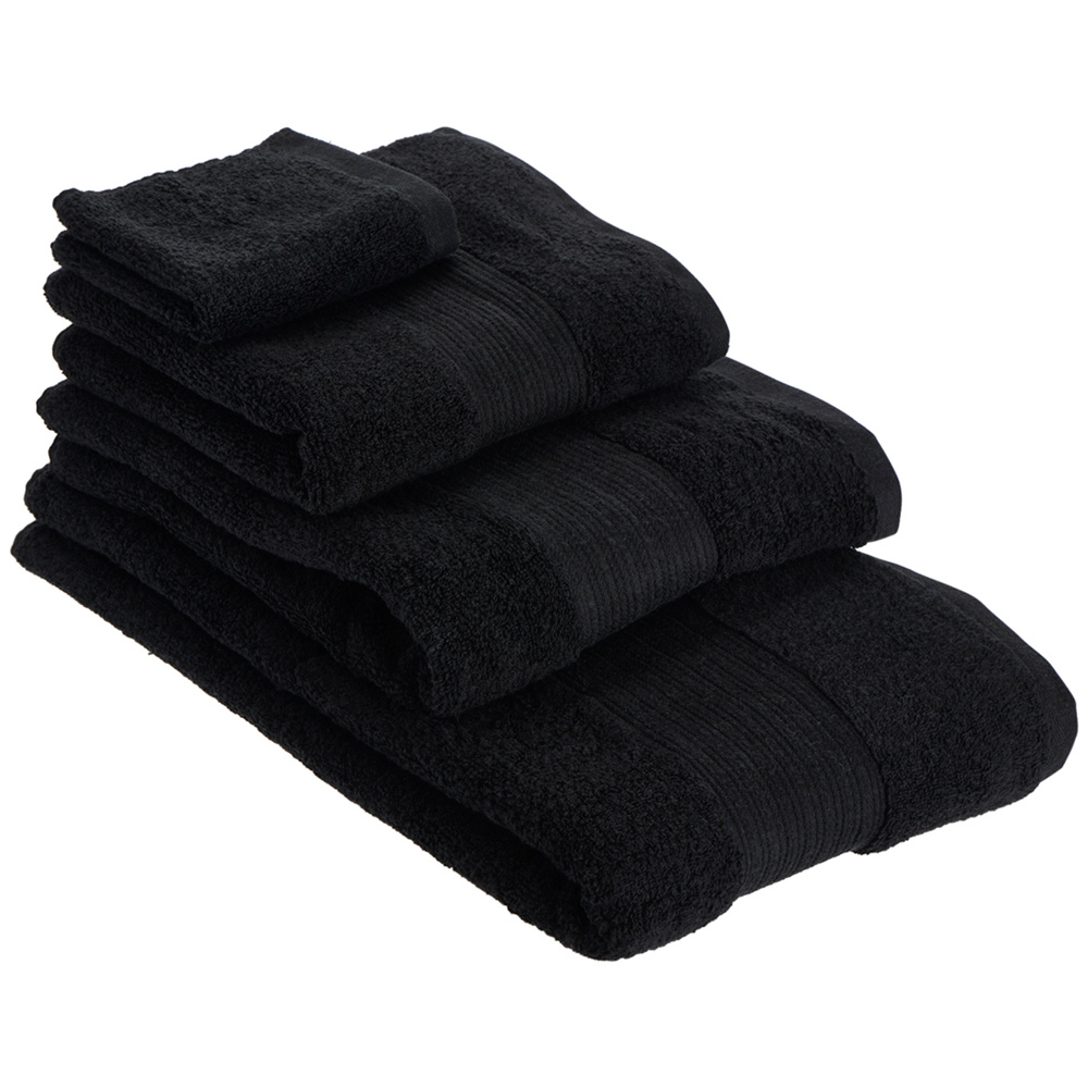 Wilko Supersoft Cotton Black Hand Towel Image 4