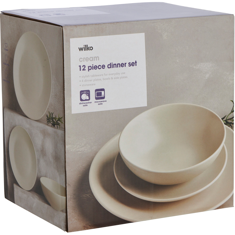 Wilko Cream 12 Piece Dinner Set Wilko