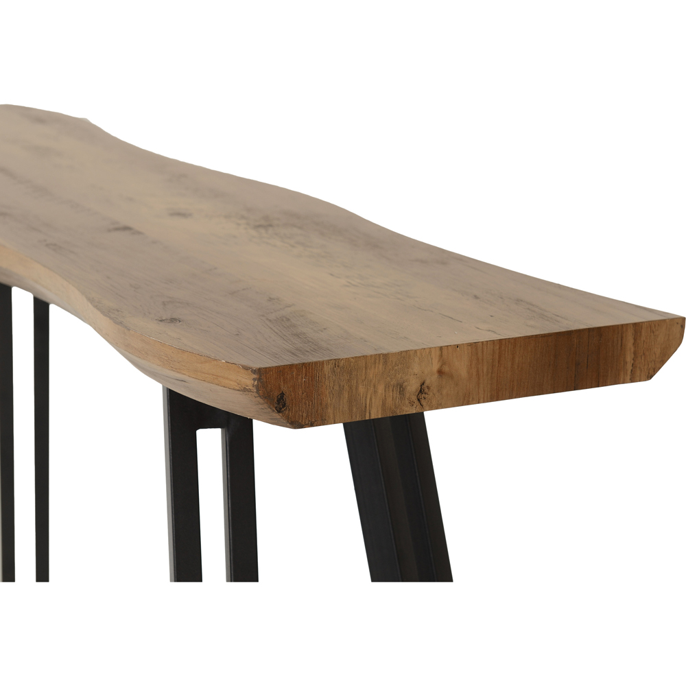 Seconique Quebec Oak Effect Wave Edge Medium Console Table Image 6