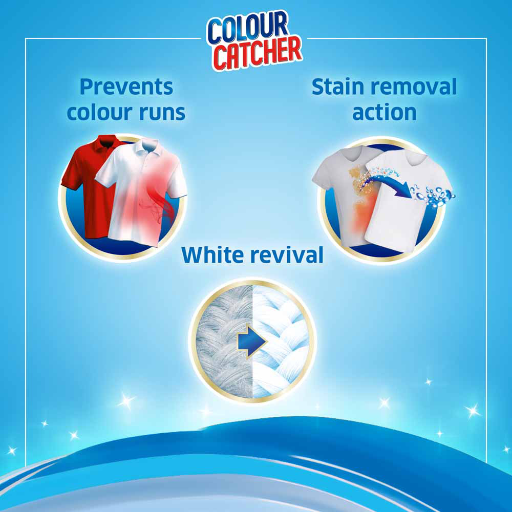 Dylon 3 in 1 Colour Catcher Whitening Power and Stain Remover 5 Pack Image 4