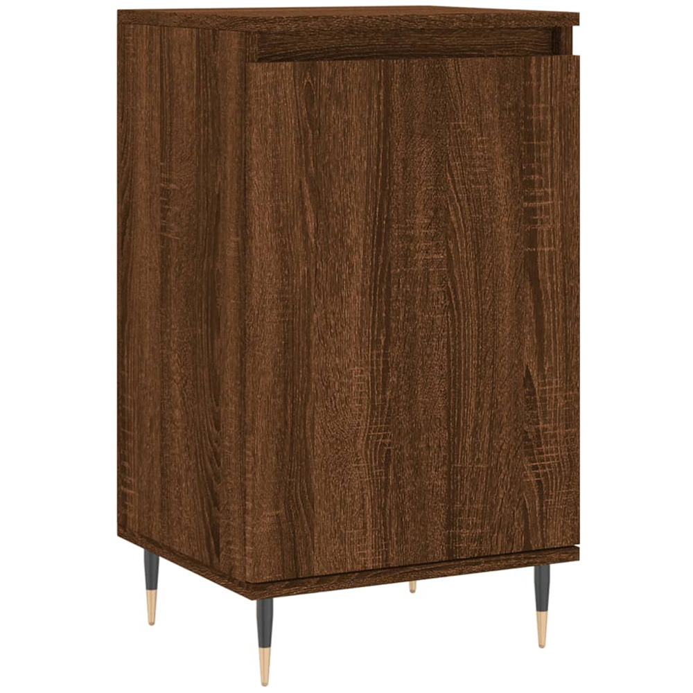 vidaXL Single Door Brown Oak Sideboard Set of 2 Image 2