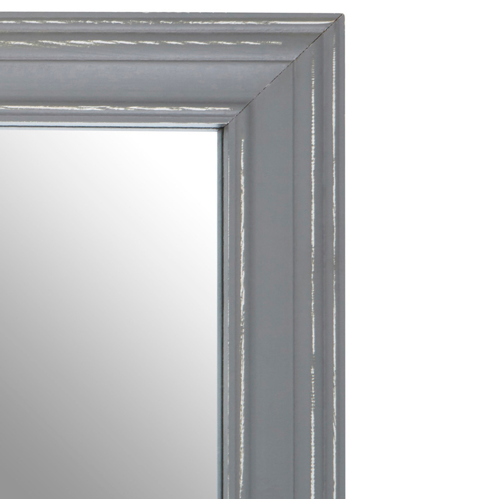 Premier Housewares Henley Grey Wooden Frame Wall Mirror 65 x 48cm Image 3