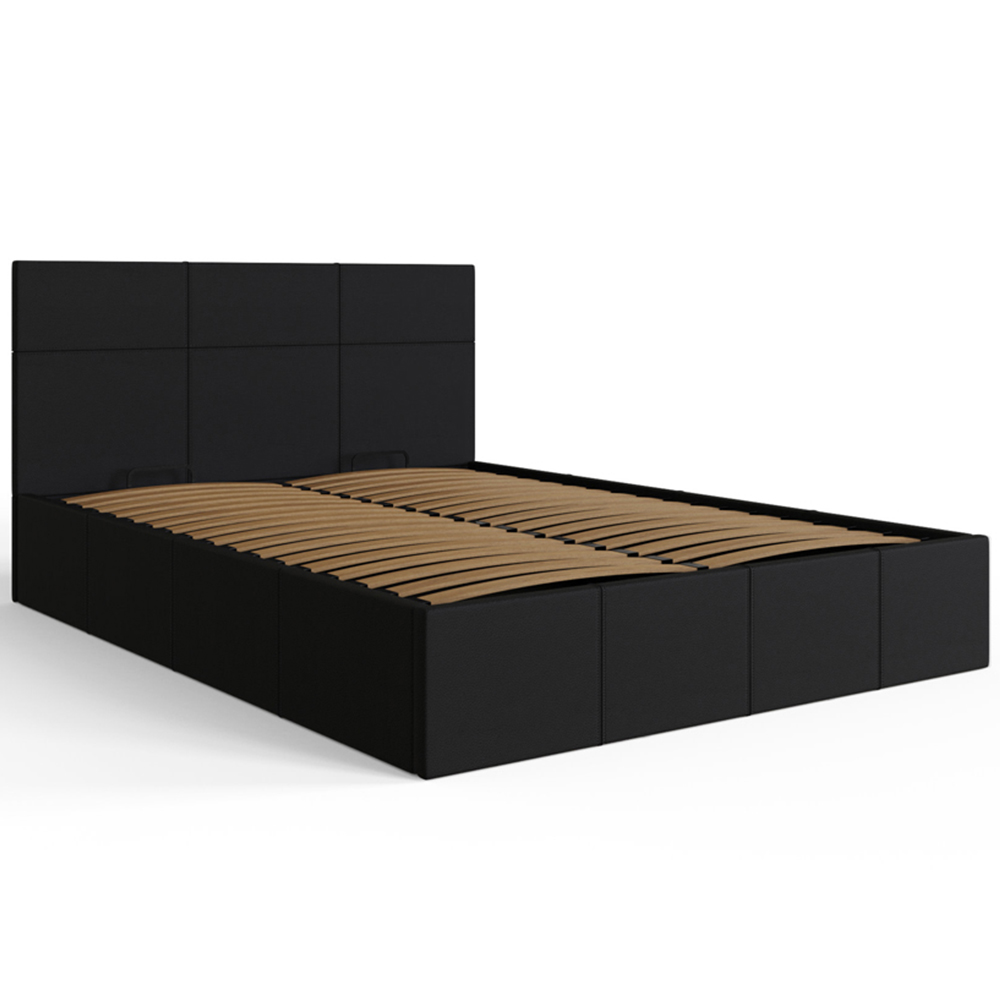 GFW Double Black Side Lift Ottoman Bed Image 3