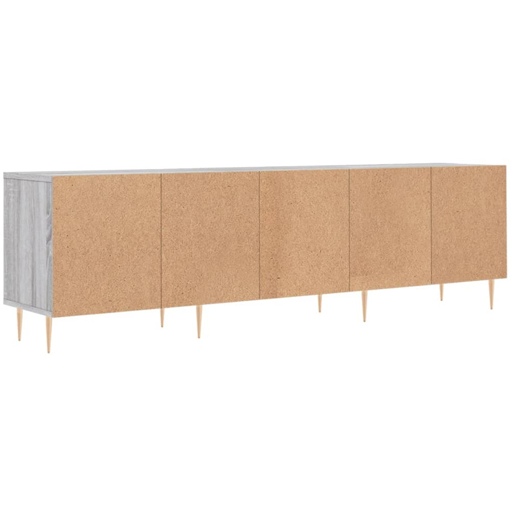 vidaXL 3 Door 3 Shelf Grey Sonoma TV Cabinet Image 6