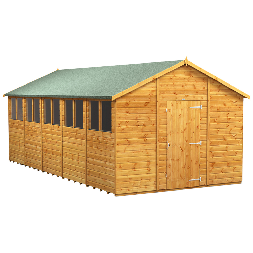 Power Sheds 20 x 10ft Apex Wooden Shed with Window Image 1