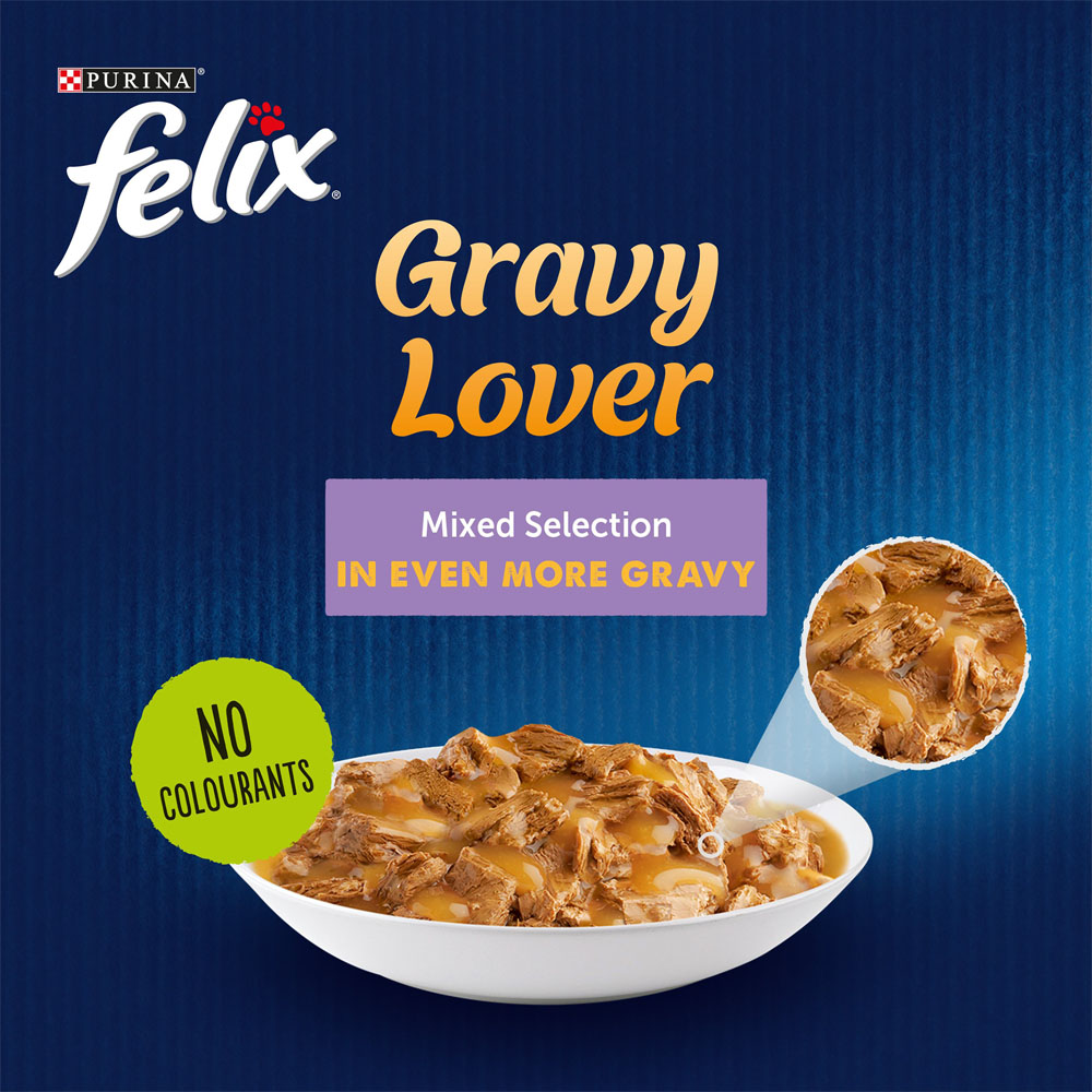 Felix As Good As It Looks Gravy Lover Mixed Cat Food 40 x 100g Image 4