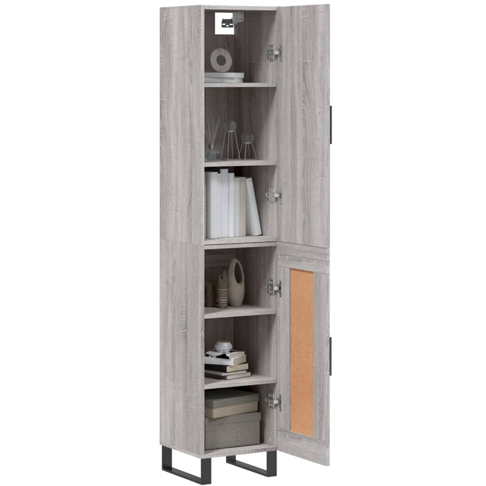 vidaXL 2 Door Grey Sonoma Highboard Image 3