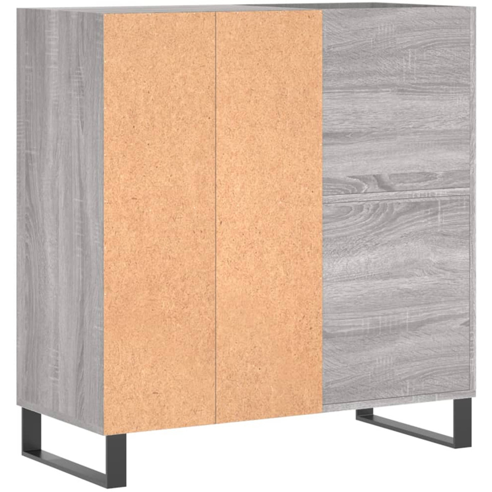 vidaXL 3 Shelf Grey Sonoma Square Record Cabinet Image 6