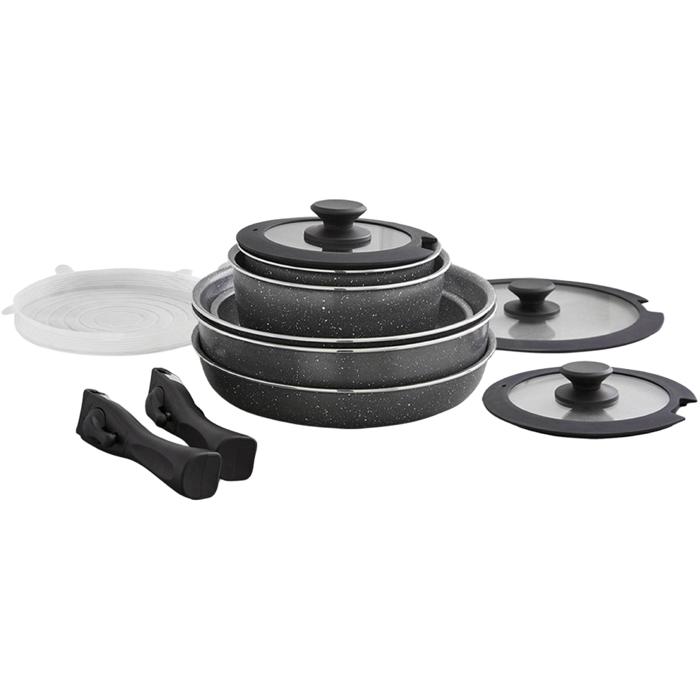 Tower Cerastone 13 Piece Grey Cookware Set Image 1
